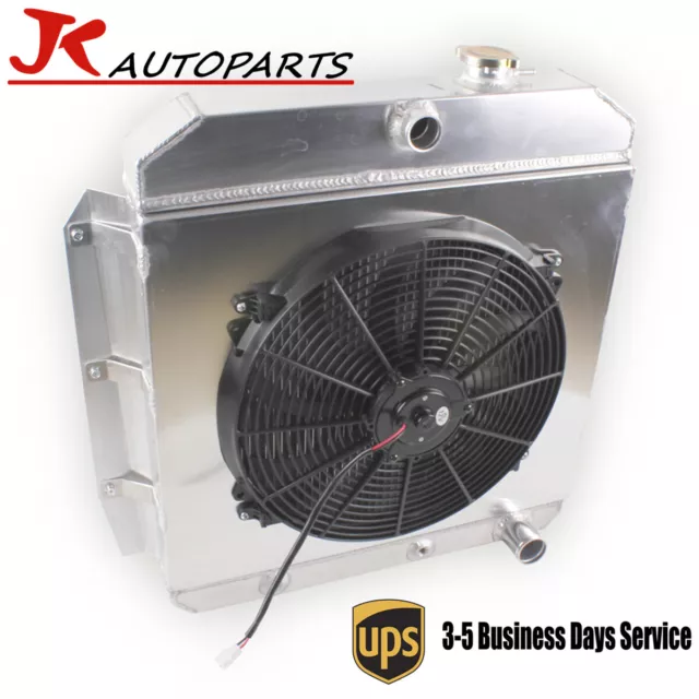 3 Rows Radiator Shroud Fan For 1955-1958 Chevy C/K-Series GMC Pickup/Suburban