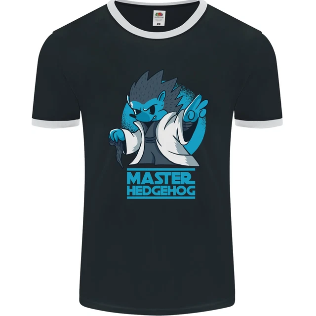 Master Hedgehog Funny Movie Parody Mens Ringer T-Shirt FotL