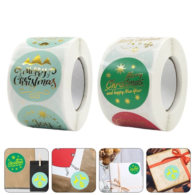 Pegatina de Navidad etiquetas adhesivas relleno de medias papel autoadhesivo