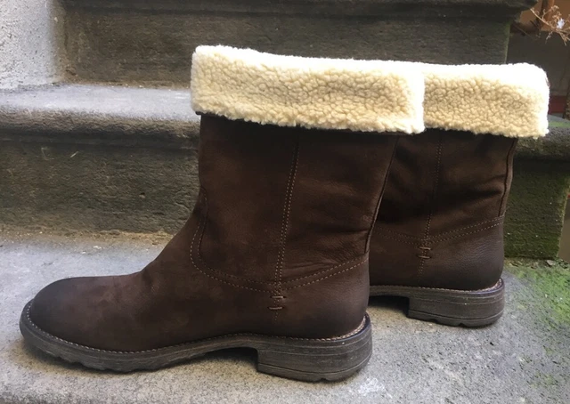 DESTOCKAGE : BOTTINES FOURREES MARQUE Mms CUIR MARRON @ T 36 @ NEUF 139€ @ N758