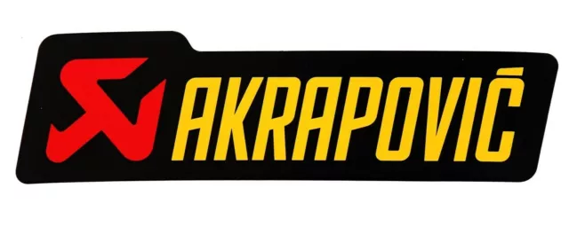 Akrapovic Sticker Aufkleber Schriftzug hitzebeständig schwarz/rot/gelb 44x150mm