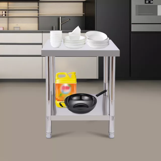 Kitchen Work Table Cleanable Shelf Use For Food Prep Commercial Prep Table
