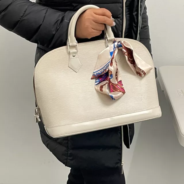 Louis Vuitton Alma Tote PM Ivory Epi Leather Louis Vuitton Alma Tote PM Ivory Epi Leather