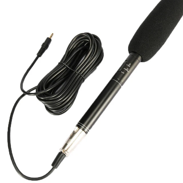 Portable Shotgun Handheld Interview Microphone Mic for Camcorder Video Camera
