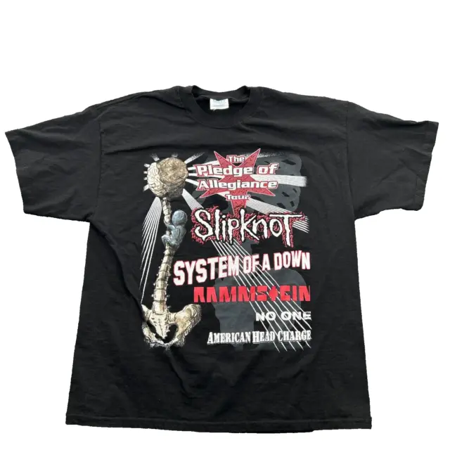 VTG SLIPKNOT RAMMSTEIN T Shirt Tour Pledge Of Allegiance System Of A ...