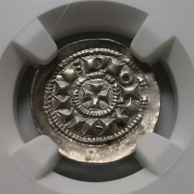 ITALY MILAN Silver Denaro Scodellato 1039-1125 Enrico III-V NGC MS 65 Silver