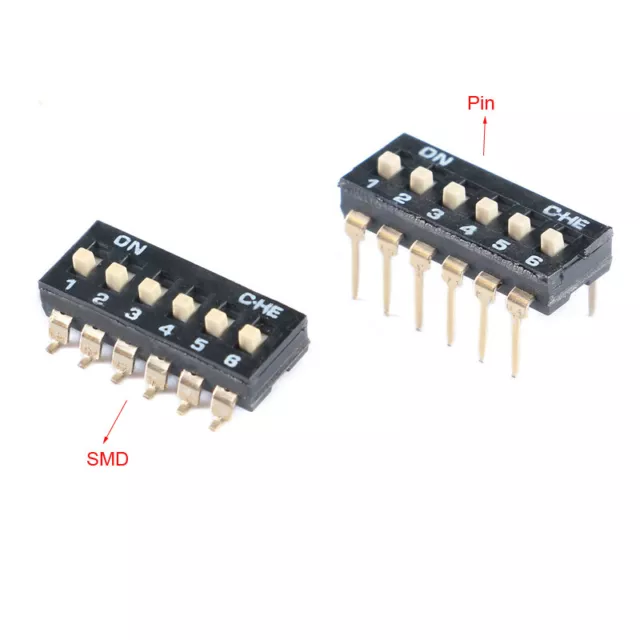 1P 2P 3P 4P 5P 6P 7P 8P DIP DIL Switch PCB Patch SMD Pin Toggle Switch 2.54mm