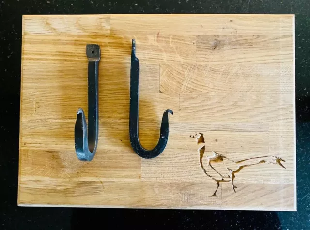 Hand Forged Blacksmith Vintage Wrought Iron Kitchen Meat Butchers Hanging Hook