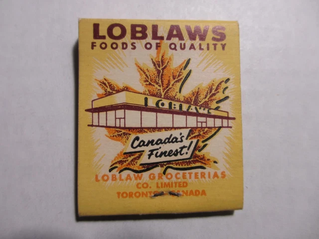 MATCHBOOK Loblaws Grocery Store Pride of Arabia Coffee Toronto Canada full pack