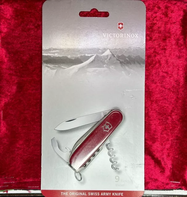 Victorinox Waiter Red Swiss Army Knife 9 Functions 6 Tool 1 Layer New Sealed(T92