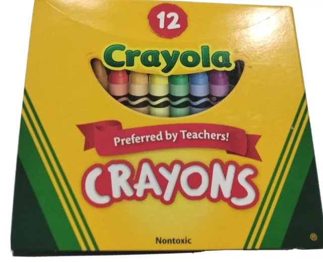 Crayola Classic Crayons 12 Colors per box Lot of 2 Non-Toxic Made in USA