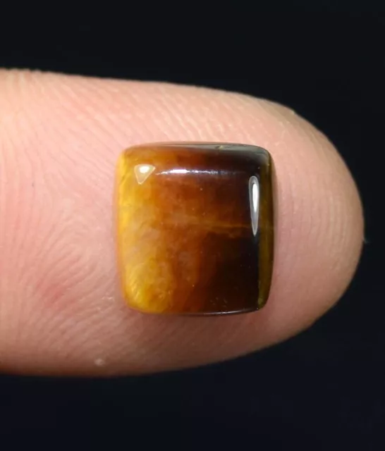 5.15 Cts. 100 % Natural Tiger Eye Untreated Cushion Cabochon For Pendant