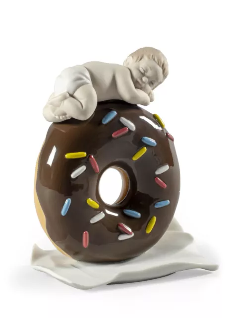Lladro #9375 My Sweet Love Baby Boy Brand New In Box Newborn On Donut Save$ Fs