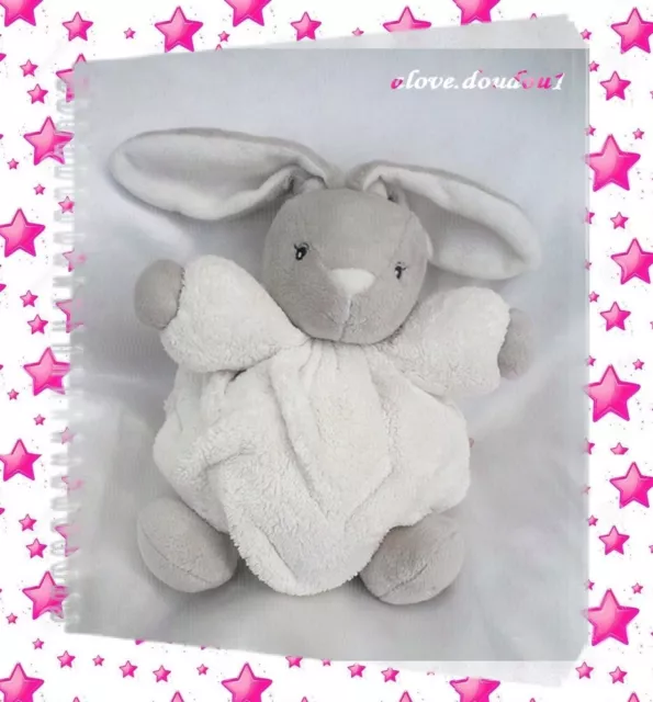 Doudou Peluche Lapin Boule Musical Blanc Et Gris Kaloo 2014