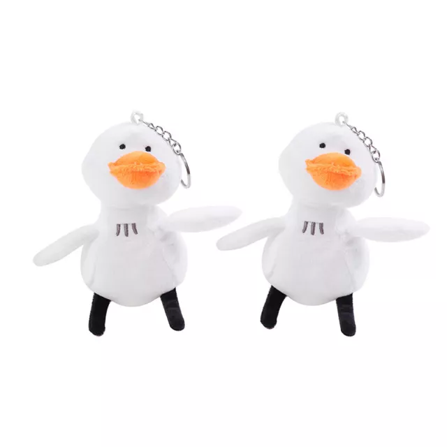 Cartoon Lovely duck Doll Keychain Car Bag Accessory Cute Plush Couple Keyr*GJ
