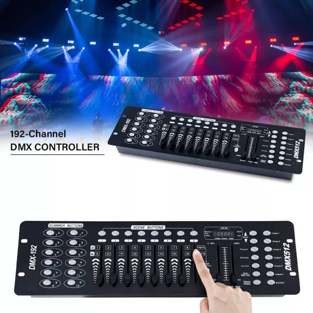 192 Kanäle DMX512 Controller Konsole for Bühnenlicht Party DJ Lichteffekt Disco