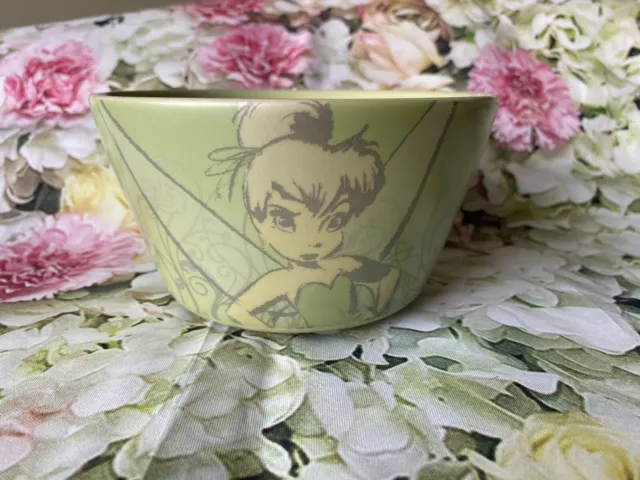 Tinkerbell Green Disney Store Exclusive Bowl Dish Walt Disney Peter Pan