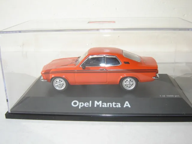 Opel Manta A Schuco  1/43 , vitrine & carton