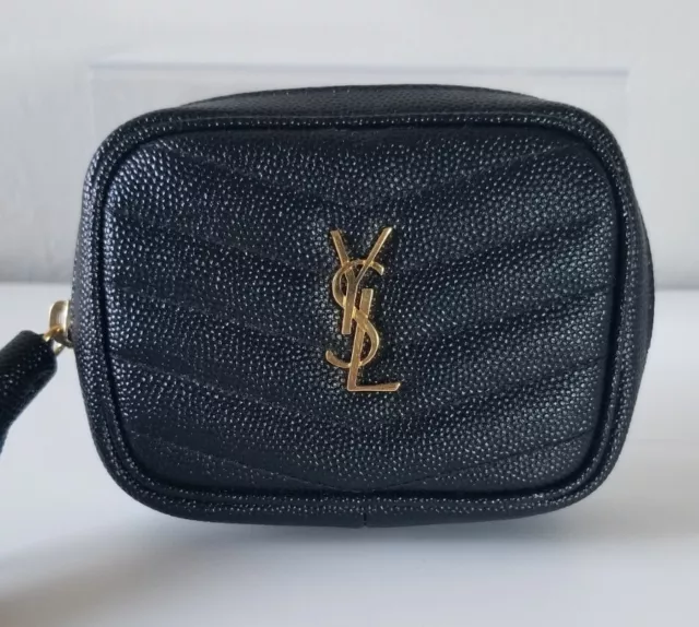 YSL YVES SAINT LAURENT Lou BLACK NERO belt mini card case camera bag crossbody