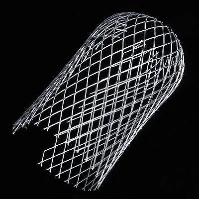 Malla protectora de canaleta de acero inoxidable para filtrado de hojas de jardín (paquete de 4