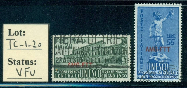 TC_1_20. TRIESTE (AMG FTT) -  1950 "CONFERENZA UNESCO" set.  Used. Great CV !