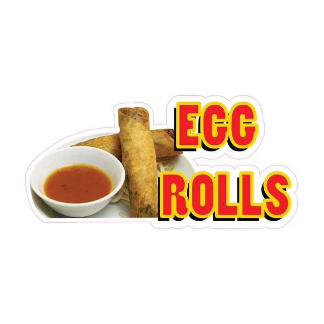 FOOD TRUCK DECALS Egg Rolls Restaurant & Food Concession Concession
