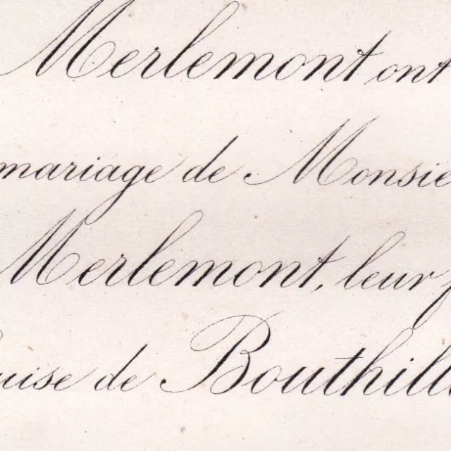 Gustave Louis Des Courtils De Merlemont 1868 Louise De Bouthillier Chavigny