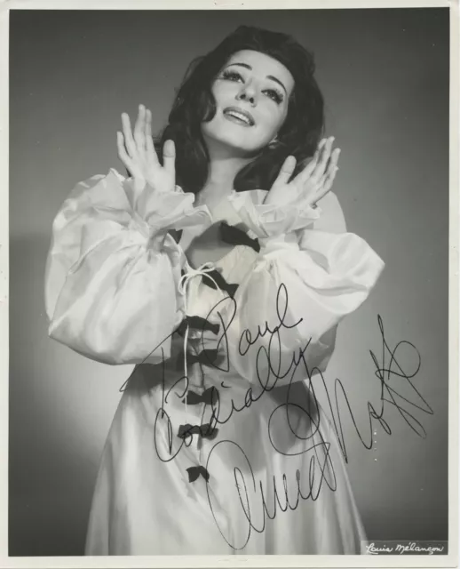 Moffo, Anna. (1932–2006): "Lucia di Lammermoor"—Signed Photograph OPERA