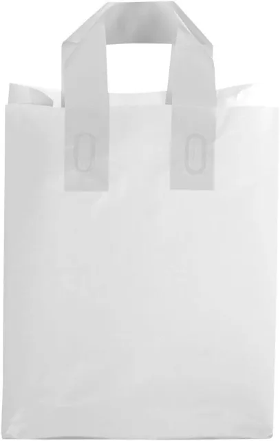 Bags Plastic Clear 250 Frosty Merchandise Shopping Frosted Cub 8” x 5" x 10” H