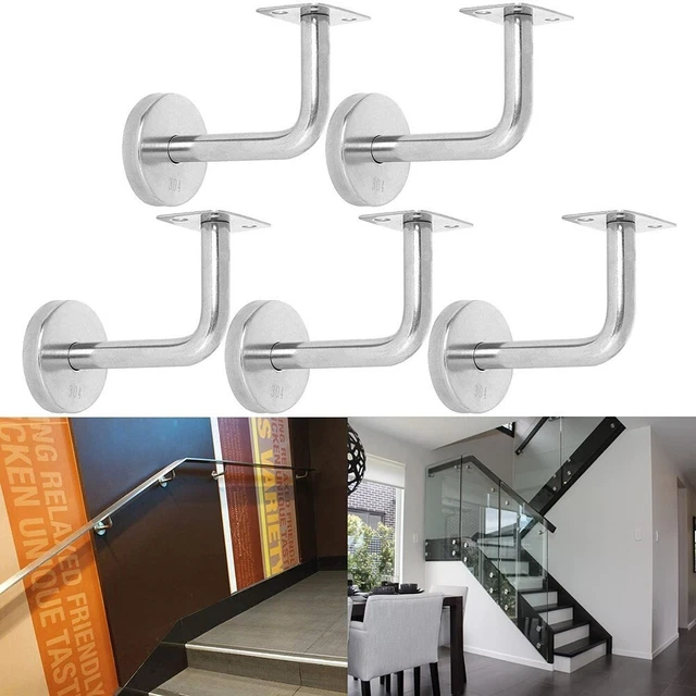 Ringhiera Per Scale Corrimano In Acciaio Inox Balaustra Ringhiera Argento 100 Cm 5 Traverse 90477994