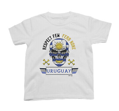 T-shirt calcio URUGUAY Organic Respect Few Skull 2022 Kit Coppa del Mondo Bambini
