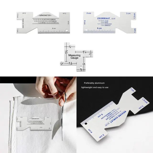 Measuring Seam Gauge Craft Patchwork Ruler for Quilting Cutting Beginners