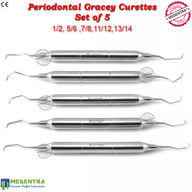 Medentra® Dental Gracey Curettes Anterior Universal Curette Periodontal Lab Tool