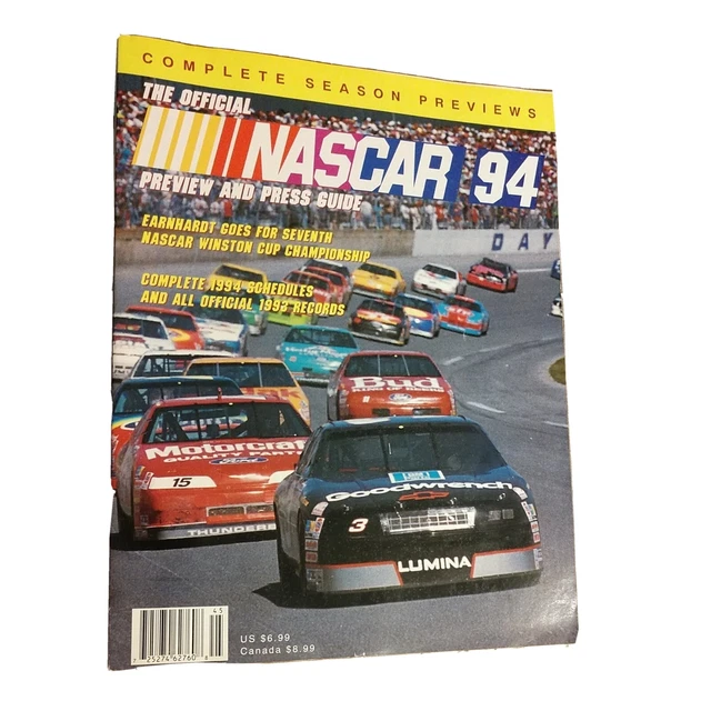 MAGAZINE THE OFFICIAL NASCAR 94 Preview Press Guide Schedules 1993