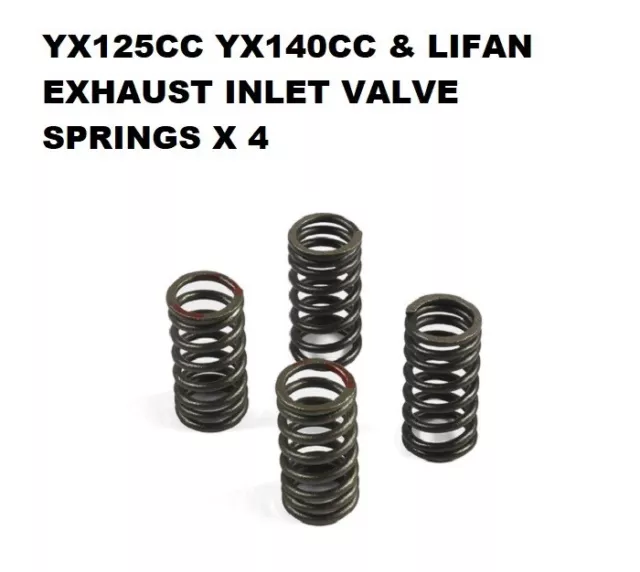 New Inlet Exhaust Valve Springs For YX125 YX140 & LIFAN Pit Atv Dirt Bike Engine