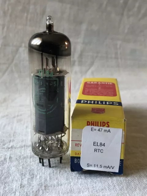 EL84 6BQ5 RTC Radiotechnique Vacuum Tube, lampe, Röhre, Valve. NOS NIB