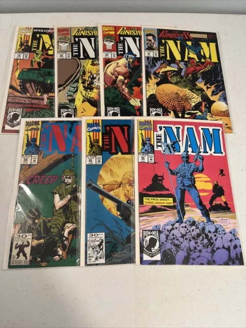 1986 Marvel Comics Series The 'Nam Issues #64 - 70, in VF condition