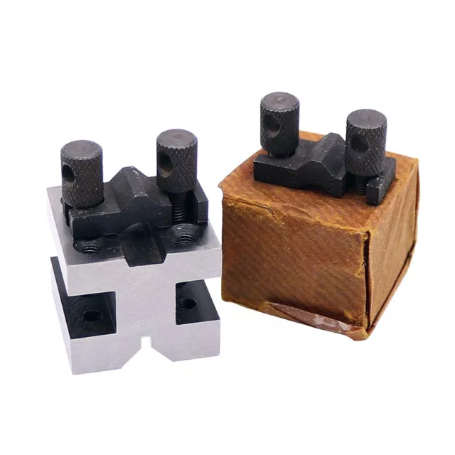 2Pcs 35x35x30mm V-blocks Clamping Set Centering Clamp Tools for The Machine