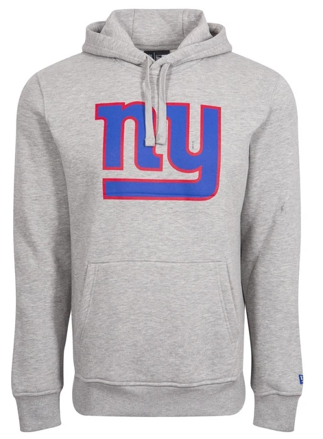 New Era Uomo Felpa con Cappuccio NFL New York Giganti Logo Grigio