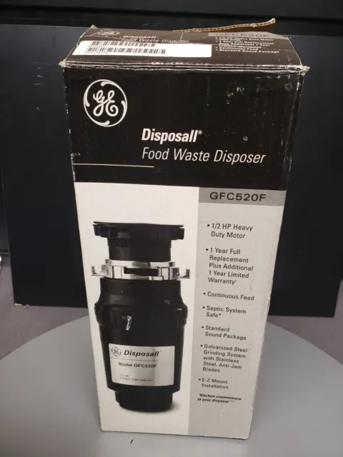 GE Disposall Continuous Feed Food Waste 1/2 HP Disposer Model GFC520F New in box