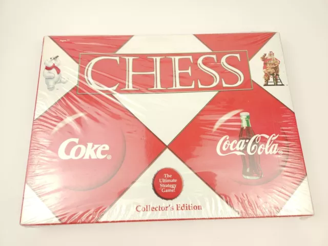 Coca-Cola vs Coke Limited Collectors Chess Board Game 32 Pieces 2002 USAopoly