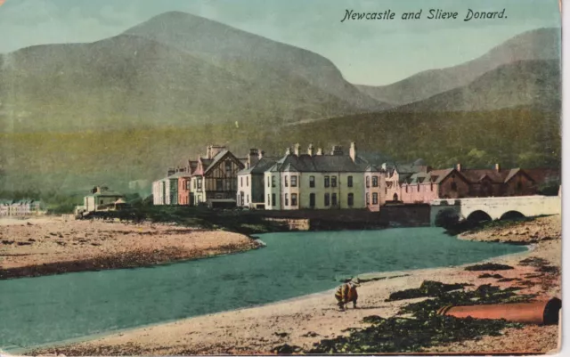 Pre 1910 Animated Postcard of Newcastle, Co. Down & Slieve Donard.    Not posted