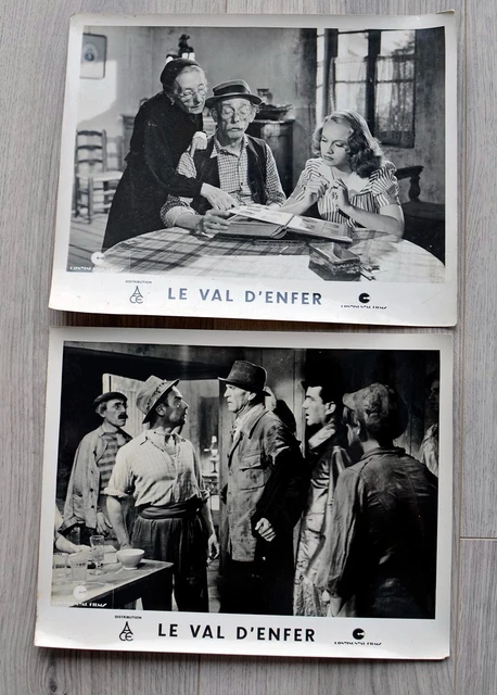 LE VAL D'ENFER (1943) Ginette Leclerc, Gabriel Gabrio 2 photos 24x30cm
