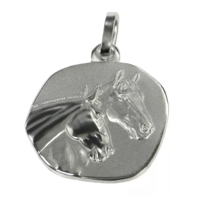 Pendentif pour Collier Avec Chevaux En 925 Argent Aussi Gravure Et Chaîne