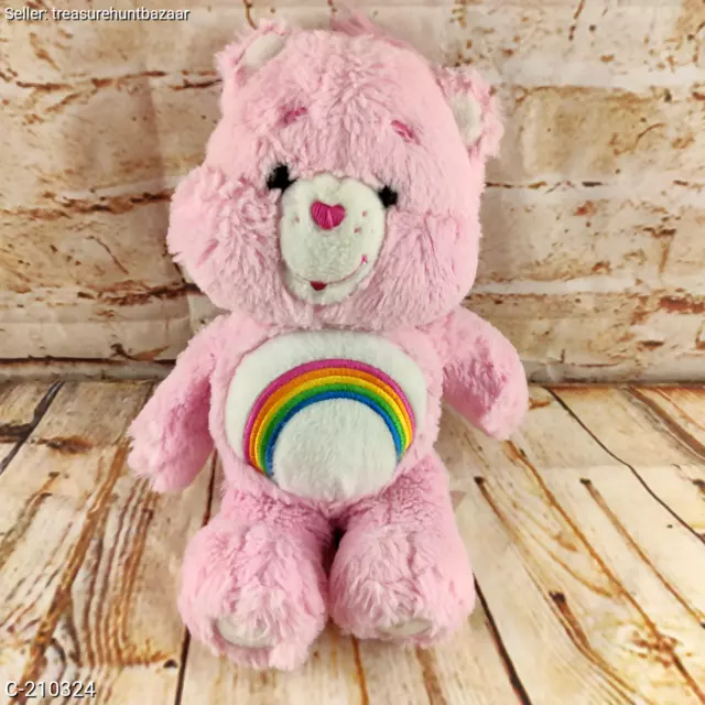 Care Bears CHEER BEAR Rainbow 2019 Pink Soft Plush Toy RARE 12"
