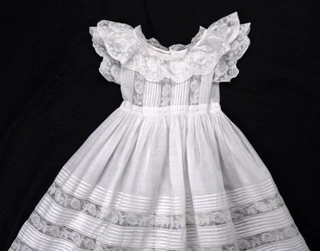 ROBE DE BAPTÊME ancienne, Dentelle de Valenciennes, Antique Christening