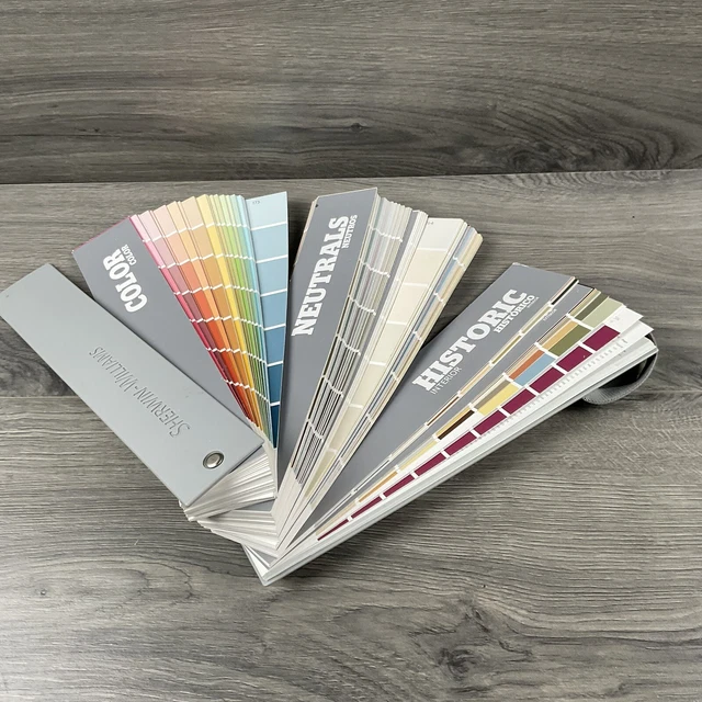 SHERWIN WILLIAMS PAINT Color Samples Fan Deck, Interior Exterior