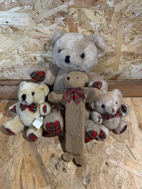 Collection Of Pre Owned  Tartan Jointed Teddy Bears