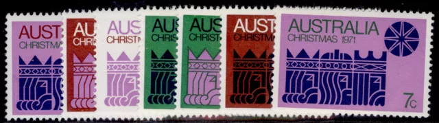 AUSTRALIA QEII SG498-504, 1971 Christmas set, NH MINT. Cat £14.