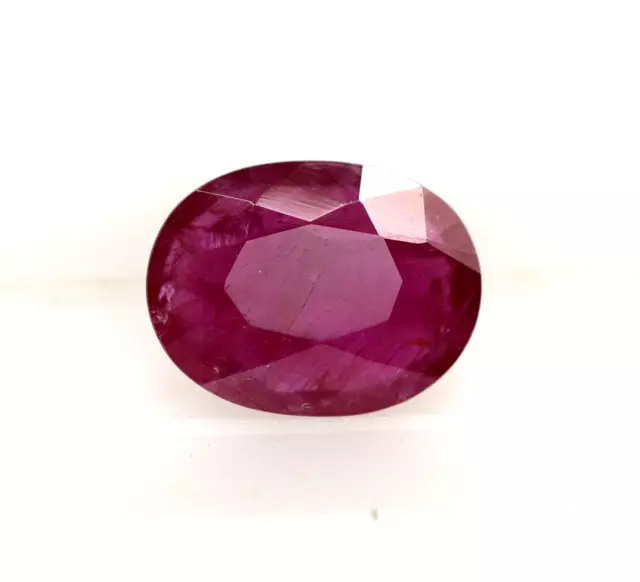 Loose Untreated Natural CERTIFIED Ruby 3.77 Ct Oval Faceted Cut African Gemstone